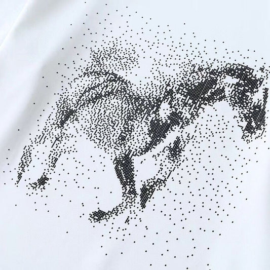 Premium White Horse Graphic T-Shirt | Soft Cotton | Trendy Printed Tee for Men